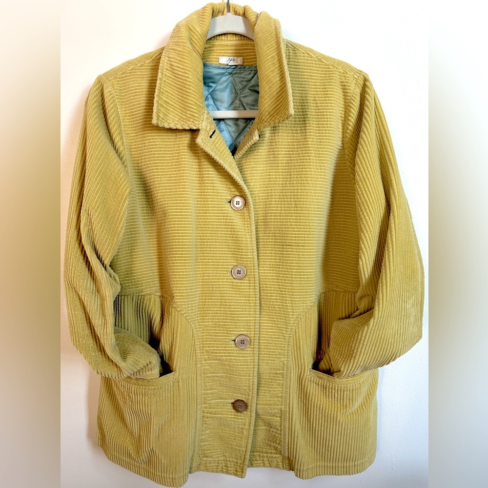 J. Jill corduroy removable full quilted lining versatile jacket coat